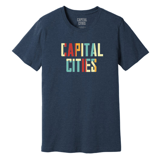 CAPITAL CITIES LOGO T-SHIRT (NAVY HEATHER)