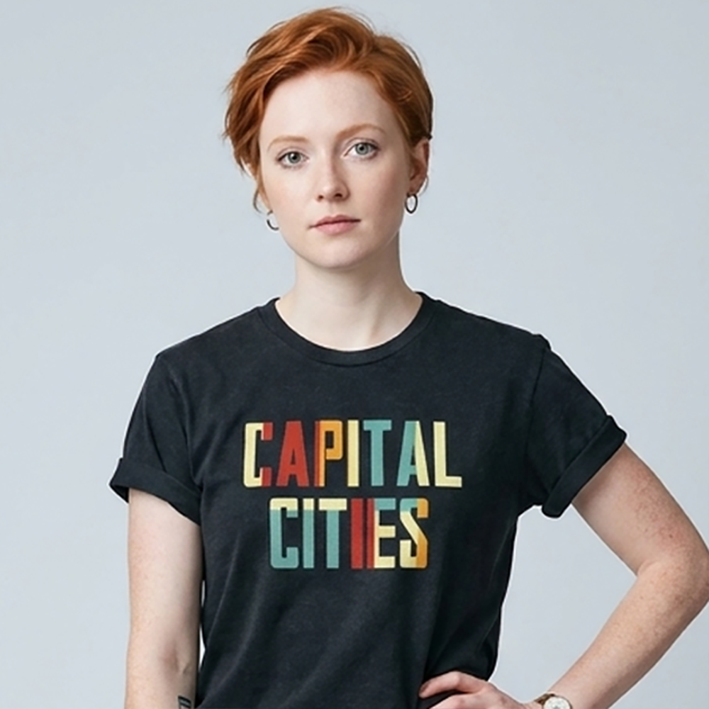 CAPITAL CITIES LOGO T-SHIRT (Dark Gray Heather)